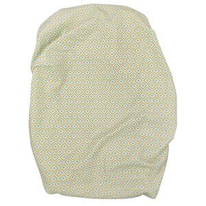 Summer Changing Pad Cover Geometric Green Blue White Soft Fuzzy Infant Baby